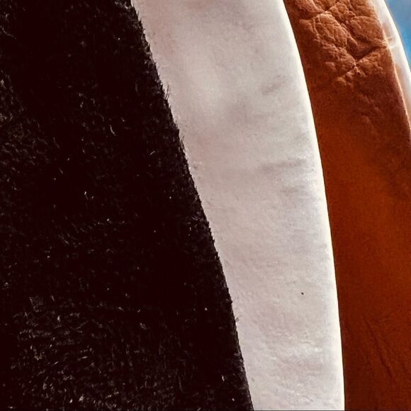 L.A.M.B. Black & White Suede (Runs Approx. 1/2 Size Small) Dice Pumps ($345) - Picture 9 of 9